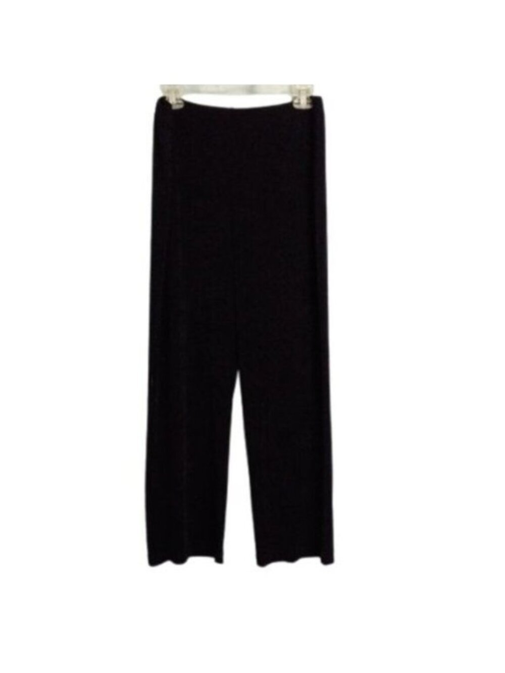 Chicos Travelers Black Wide-Leg Pants Size 2.5 L Acetate Blend Stretch Comfort